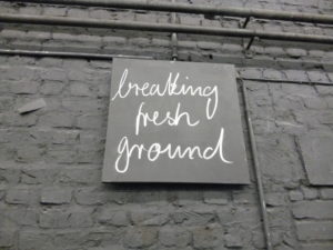 breaking fresh ground
